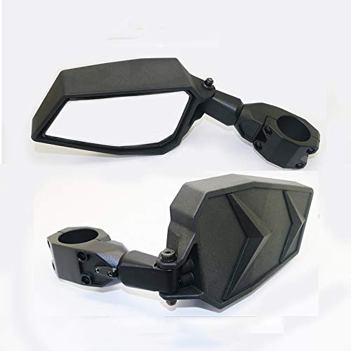 Motobiker 1Pair 1.75" Outside Vehicle UTV Side View Back Mirrors for Polairs RZR 1000 XP UTV off road Decorative Black/Red/Blue/Orange