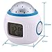 Sinweda Sky Star Night Light Projector Lamp Bedroom Alarm Clock with Music Backlight Calendar Thermometer for Children Kids Birthday Gift