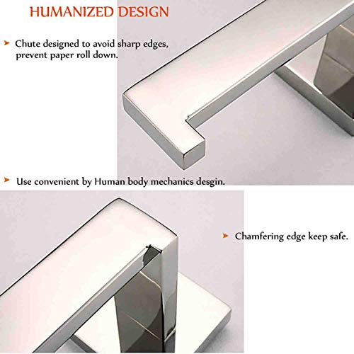 image for ThinkTop 2pcs Luxury 304 Stainless Steel Chrome Finished Toilet Paper 