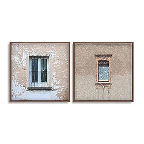 Framed Canvas Wall Art for Living Room, Bedroom Window Theme Canvas Prints for Home Decoration Ready to Hang - 16"x16"x2 Panels