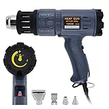 MokenEye 1800W Heat Gun 122℉~ 1112℉（50℃- 600℃）Precision Control Temperature by Adjustment Dial with Two Temp-settings, Temperature Heat Gun Kit with Four Metal Nozzle