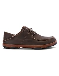 OLUKAI Men's Ohana Lace-up Nubuck Moc Toe Shoe