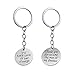 2pcs Wedding Key Chain Set - Thank You for Raising The Man/I Will Take Care of Her Always Mother/Father in Law (Matte)