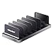 BasAcc Universal Multi Device Organizer, Smart Device Storage Stand Holder for iPhone 7/ 6S/6 plus, Samsung Galaxy S7/ S6 Edge & mini Tablet, Black