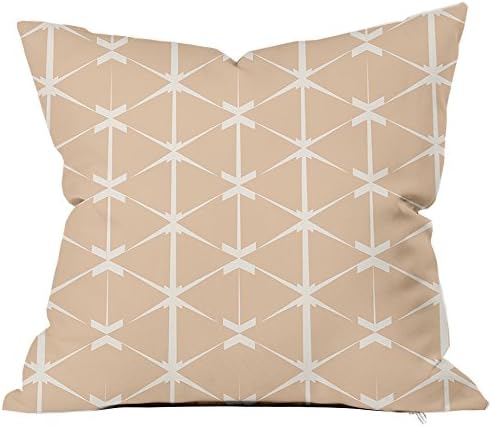 Positively Home LoveTriangles_Nude2 Love Triangles Throw Pillow, 20" X 20", Tan,20" X 20"