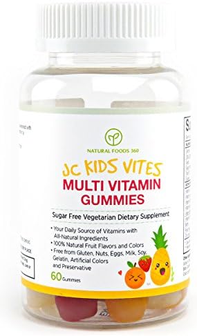 JC Kids Vites (Veggie Sugar Free Multivitamin Gummies), Chewable Vitamins Made with Fruit and Vegetable, BEST Multivitamin for Kids, Your Daily Natural Vitamin Supplements