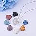 Essential Oil Lava Stone Diffuser Necklace, CELESTIA Tree of Life Heart Aromatherapy Locket Pendant with 7 Reusable Coloured Lava Stones - 24