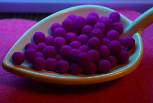 Purple Neon Beads UV Active Beads Matte Purple Beads Czech Glass Round Beads Czech Beads Bohemian Beads Original Exclusive 6mm 20pc