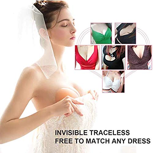 ROSE BRA Silicone Strapless Backless Adhesive Bra Reusable Pull up Bra Backless Invisible Sticky Bra