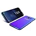 Wireless Charger Samsung Galaxy S8 Plus Case, FLOVEME Slim Fit Gradual Colorful Gradient Change Color Ultra Thin Lightweight Electroplating Bumper Anti-Drop Clear Hard Back Cover, Transparent Purple