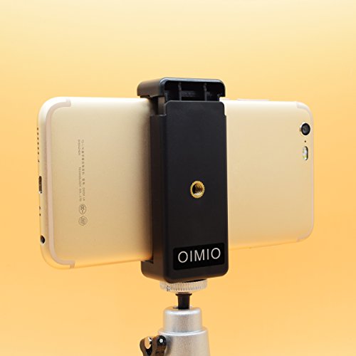 Universal Cell Phone iPhone Tripod Mount Adapter, OIMIO Phone Holder Clip Connector Head Used for Monopod Selfie Stick Dslr Travel Mini Flexible Tripod and More(2 pack)