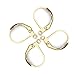 Leaver Back Earring Findings, OnFine2016 50pcs Gold-plated Brass Leverback Plain with Open Loop