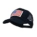 6 Panel Mesh American Flag White Patch Cap - Navy OSFM