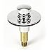 PF WaterWorks Lift Lock (Push Pull) Bathtub/Bath Tub Drain Assembly with Gasket - Coarse Thread 11.5 Threads Per Inch - Free Hair Catcher/Strainer to Eliminate Clogs;Chrome; PF0940-CH-LL-C