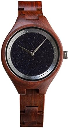 Wooden Watch Women 100% Handmade Casual Quartz Watch Wood Marble Surface Ladies Wristwatch