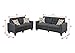 Poundex Sectional Set, Blue Grey
