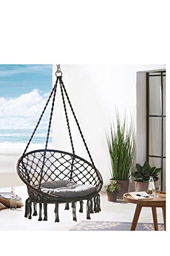 Hängesessel Nizza - mit rundem Sitzkissen - Outdoorgeeignet - Sitzfläche ca. Ø 55 cm - Belastbarkeit max. 100 kg… – Bild 4