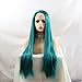 Lucyhairwig Teal Blue Lace Front Wig Heat Resistant Fiber Hair Synthetic Lace Front Wigs Straight Glueless Wigs For Women