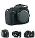 CEARI Silicone Camera Case Full Body Protective Shell Cover Skin for Canon EOS 1300D 1500D Rebel T6 T7 Digital Cameras - Black