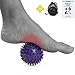 Massage Ball Spiky Foot Massager Back Muscle Foam Roller Body Deep Tissue Trigger Point Therapeutic Massaging Exercise Roller Yoga Balls Physical Therapy Equipment Includes Free Ebook and Holder Bag