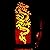 Pakdeevong shop Yellow & Red Rising Dragon Handmade Asian Oriental Wood Light Night Lamp Shade Table Desk Art Gift Home Vintage Bedroom Bedside Garden Living Room