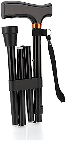 Portable Adjustable Folding Walking Cane For Men and Women ,Black