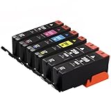 E-Z Ink (TM) Compatible Ink Cartridge Replacement for Canon PGI-250XL CLI-251XL High Yield (2 Black, 1 Cyan, 1 Magenta, 1 Yellow, 1 Photo Black) 6 Pack Compatible With MG6620 MG7120 MG7520 MX722 MX922