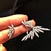 Angel Wings Jacket Cubic zircon Stud Earrings for Women And Girls Jewelry