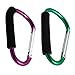2 Jumbo Aluminum Carabiner Large D Ring Snap Hook Key Chain Cushion Grip 6 1/2