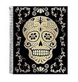 Miquelrius Gold Foil Skull 4-Subject Notebook, 240pgs 8.5x11