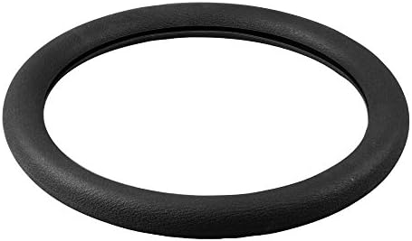 +-38cm Leather Texture Car High Elastic Silicone Steering Wheel Cover Anti-Slip (black)