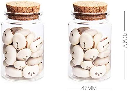 2 pcs Hot Selling 4770MM 80ML Empty Glass Bottles Jars with Cork Stoppers for DIY Craft Decorative Container Drop Ship