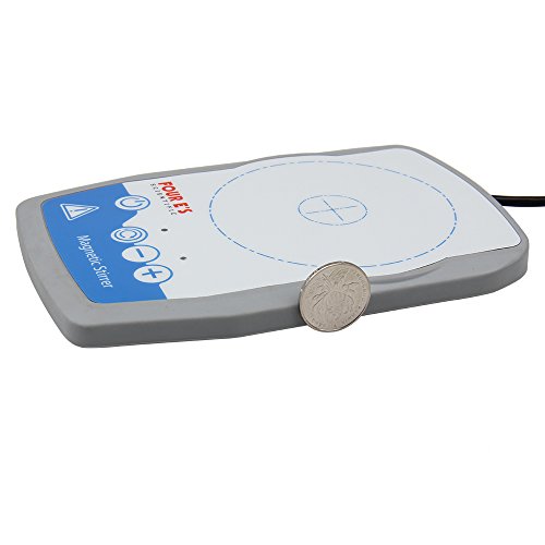 Four E's Scientific Ultra-flat Magnetic Mini-Stirrer with Stirrer Bar 15-1500rpm,US Plug
