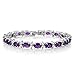 Gem Stone King 20.00 Ct Gorgeous Oval and Round 7 Inch Sparkling Cubic Zirconia CZ Tennis Bracelet For Women