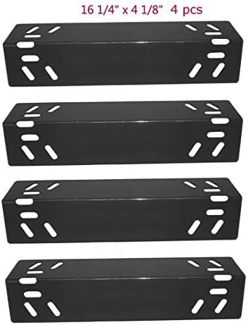 BBQ Energy PH1521 (4-Pack) Porcelain Steel Heat Plate/Heat Shield Replacement for Kenmore 119.16144210, 119.162300, 119.162310 Gas Grill Models (16 1/4" x 4 1/8")