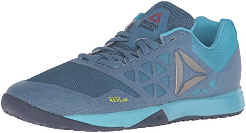 Reebok Women's Crossfit Nano 6-0 Cross-Trainer Shoe, Slate/Crisp Blue/Lemon Zest/Blue Ink/Pewter, 7 M US