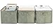 StorageWorks Storage Basket, Foldable Polyester Linen Cloth Bin Organizer, Olive, Large, 3-Pack