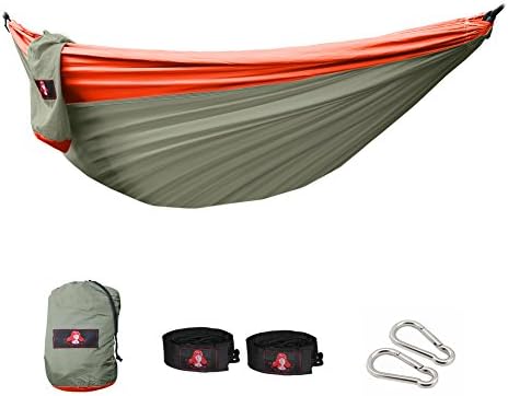 Dopromal 210T Nylon Portable Parachute Double Camping Hammock for Travel, Beach, Yard Etc.