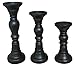 TIAAN Set of 3 Resin Clasic Pillar Candle Holders - 12