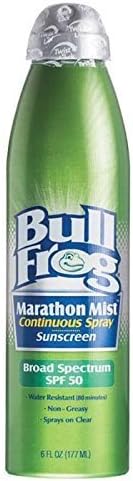 Bull Frog Spf 50 Marathon Mist Continuous Spray Sunscreen 6oz by Bull Frog