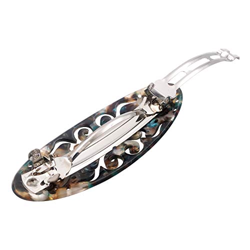 2PCS Medium Small Midnight Forest Leaf Barrettes Set Hair Accessories for Women