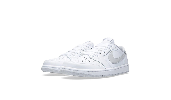 Amazon.com: Air Jordan 1 Retro Low OG 705329 100 blanco/gris, Blanco :  Ropa, Zapatos y Joyería