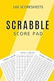 Scrabble Score Pad: A5 Score Pad with 100 score sheets easy to use and record score: suitable for up to 4 players