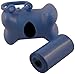 Bags on Board Dog Waste Bag Bone Dispenser with 30 Refill Bags, Blue Bags