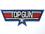 TOP GUN Navy Fighter Pilot Military Fancy Dress Iron On Patch 4.9
