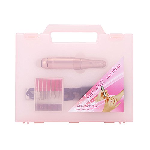 Electric Nail Drill Pen, Electric Nail Drill Pen Nail Polishing Grinding Machine with 1 Set Nail Drill Bits(US)