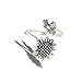 Open Adjustable Bee Sunflower Flower Thumb Ring Sterling Silver Band Sizes 6-10