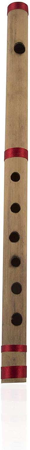 Unique Birthday Gift Ideas 14 Inch Authentic Indian Wooden Bamboo Flute in 'B' Key Fipple Woodwind Musical Instrument Recorder Traditional Bansuri Hand Crafted Novelty Gifts Him Her Kids - Image 3