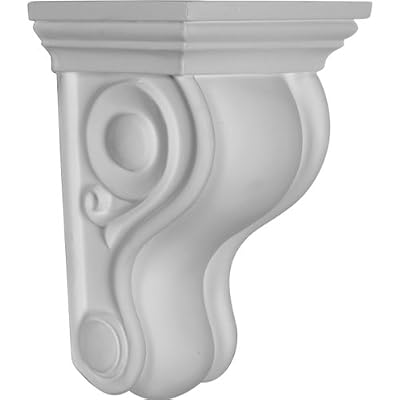 Ekena Millwork COR04X06X03TR 4 3/4-Inch W x 3 1/2-Inch D x 6 3/4-Inch H Traditional Curved Corbel