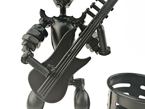 Creative Fashion Black Iron Musician Pen Container Holder For Home Office Desk Decoration Perfect Friend Child Toy Gift A05521-1(Electric Guitar) - Thumbnail 5